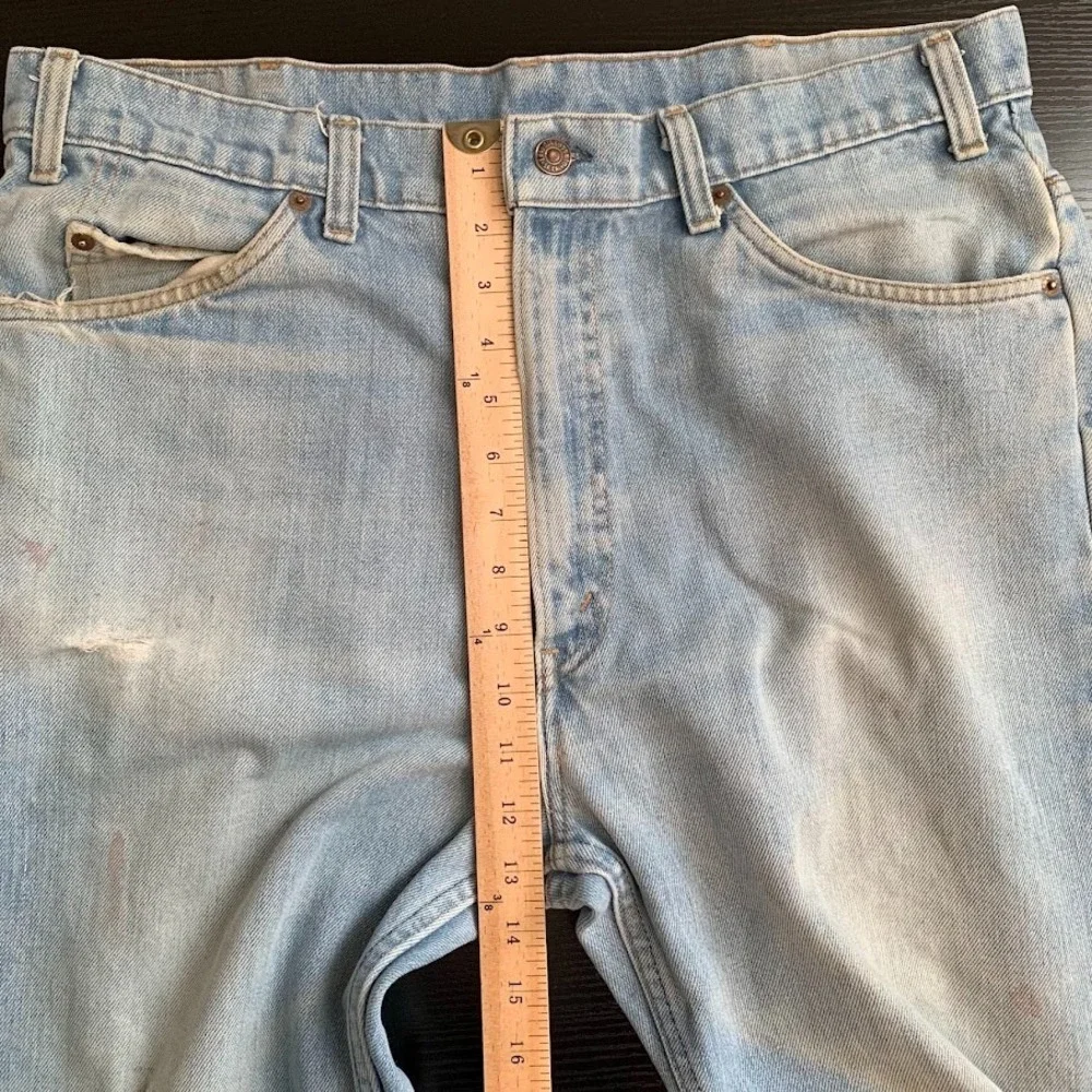 Vintage Levi's 517 Orange Tab Bootcut Distressed Denim Jeans Men's‎ 38
